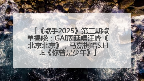《歌手2025》第三期歌单揭晓：GAI周延唱汪峰《北京北京》，马嘉祺唱S.H.E《你曾是少年》