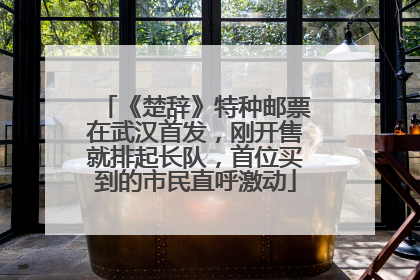 《楚辞》特种邮票在武汉首发，刚开售就排起长队，首位买到的市民直呼激动