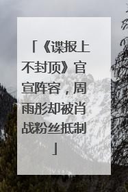 《谍报上不封顶》官宣阵容，周雨彤却被肖战粉丝抵制