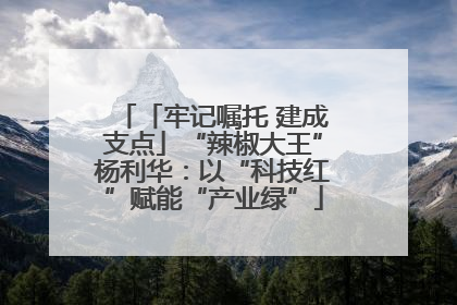 「牢记嘱托 建成支点」“辣椒大王”杨利华：以“科技红”赋能“产业绿”