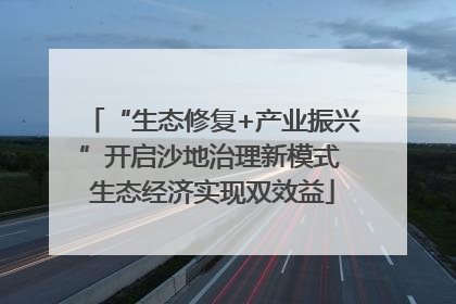 “生态修复+产业振兴”开启沙地治理新模式 生态经济实现双效益