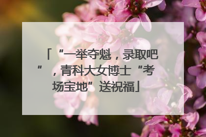 “一举夺魁，录取吧”，青科大女博士“考场宝地”送祝福