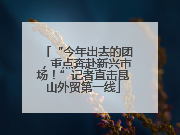 “今年出去的团，重点奔赴新兴市场！”记者直击昆山外贸第一线