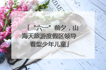 “六一”前夕，山海天旅游度假区领导看望少年儿童