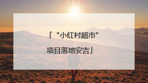 “小红村超市”项目落地安吉