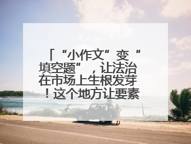 “小作文”变“填空题”，让法治在市场上生根发芽！这个地方让要素式文书入民心