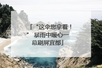 “这伞您拿着！” 暴雨中暖心一幕刷屏宜都