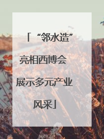 “邻水造”亮相西博会 展示多元产业风采