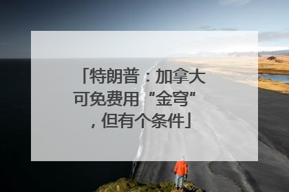 特朗普：加拿大可免费用“金穹”，但有个条件