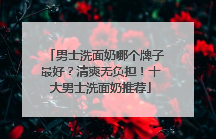 男士洗面奶哪个牌子最好？清爽无负担！十大男士洗面奶推荐