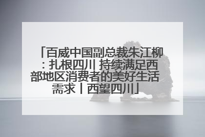 百威中国副总裁朱江柳：扎根四川 持续满足西部地区消费者的美好生活需求丨西望四川