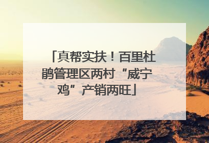 真帮实扶！百里杜鹃管理区两村“威宁鸡”产销两旺