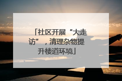 社区开展“大走访”，清理杂物提升楼道环境