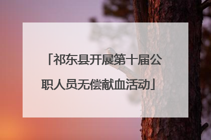 祁东县开展第十届公职人员无偿献血活动