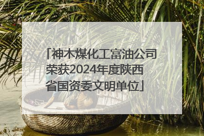 神木煤化工富油公司荣获2024年度陕西省国资委文明单位