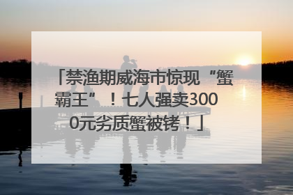 禁渔期威海市惊现“蟹霸王”！七人强卖3000元劣质蟹被铐！
