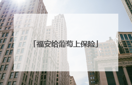 福安给葡萄上保险