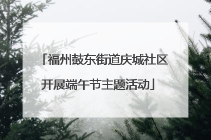 福州鼓东街道庆城社区开展端午节主题活动