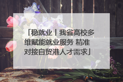 稳就业丨我省高校多维赋能就业服务 精准对接自贸港人才需求