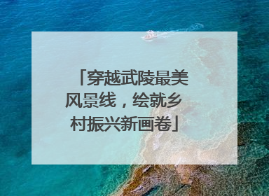 穿越武陵最美风景线，绘就乡村振兴新画卷