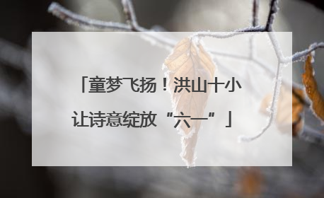 童梦飞扬！洪山十小让诗意绽放“六一”