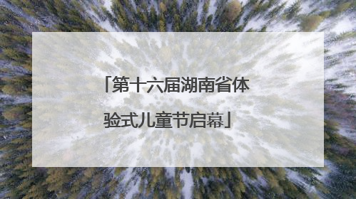 第十六届湖南省体验式儿童节启幕