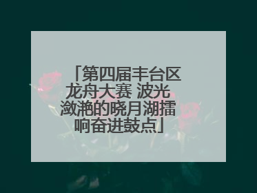 第四届丰台区龙舟大赛 波光潋滟的晓月湖擂响奋进鼓点