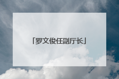 罗文俊任副厅长