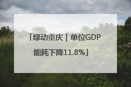 绿动重庆｜单位GDP能耗下降11.8%