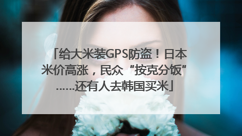 给大米装GPS防盗！日本米价高涨，民众“按克分饭”……还有人去韩国买米