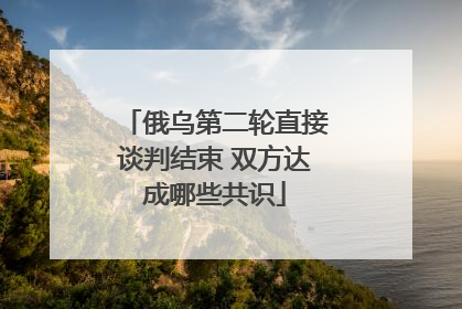 俄乌第二轮直接谈判结束 双方达成哪些共识