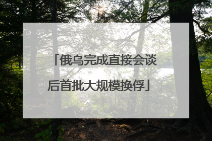 俄乌完成直接会谈后首批大规模换俘