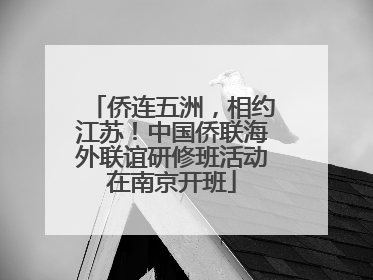 侨连五洲，相约江苏！中国侨联海外联谊研修班活动在南京开班