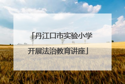 丹江口市实验小学开展法治教育讲座