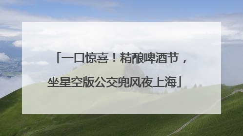 一口惊喜！精酿啤酒节，坐星空版公交兜风夜上海