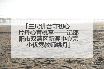 三尺讲台守初心 一片丹心育桃李——记邵阳市双清区新渡中心完小优秀教师姚丹