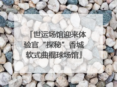 世运场馆迎来体验官“探秘”香城软式曲棍球场馆