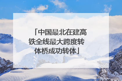 中国最北在建高铁全线最大跨度转体桥成功转体