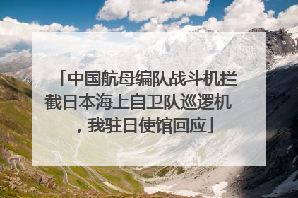 中国航母编队战斗机拦截日本海上自卫队巡逻机，我驻日使馆回应