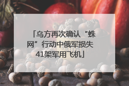 乌方再次确认“蛛网”行动中俄军损失41架军用飞机