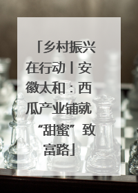 乡村振兴在行动丨安徽太和：西瓜产业铺就“甜蜜”致富路
