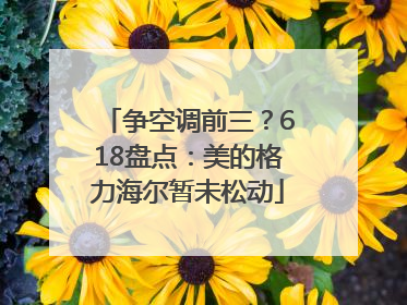 争空调前三？618盘点：美的格力海尔暂未松动