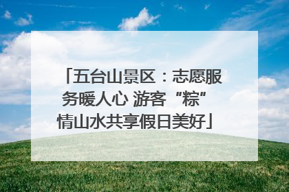 五台山景区：志愿服务暖人心 游客“粽”情山水共享假日美好