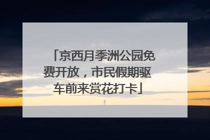 京西月季洲公园免费开放，市民假期驱车前来赏花打卡