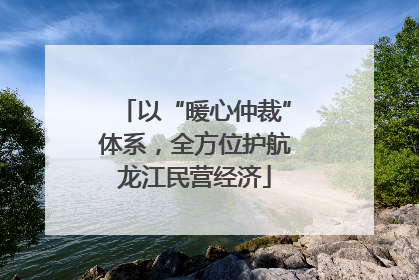 以“暖心仲裁”体系，全方位护航龙江民营经济