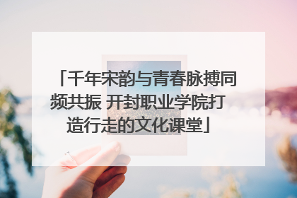 千年宋韵与青春脉搏同频共振 开封职业学院打造行走的文化课堂