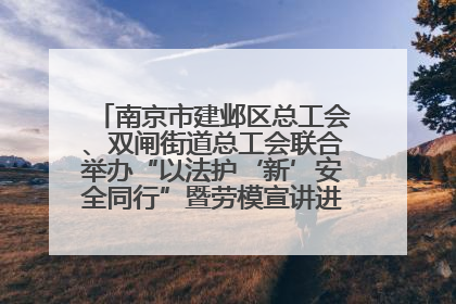南京市建邺区总工会、双闸街道总工会联合举办“以法护‘新’安全同行”暨劳模宣讲进工地服务活动