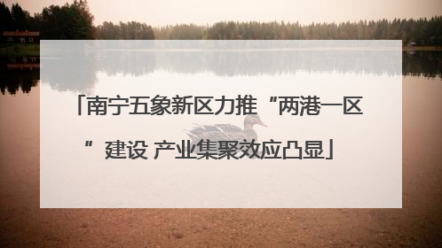 南宁五象新区力推“两港一区”建设 产业集聚效应凸显