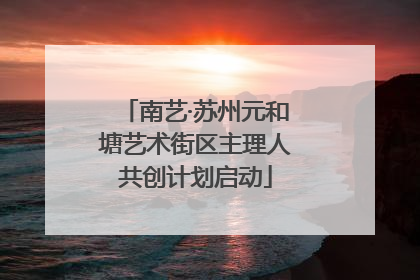 南艺·苏州元和塘艺术街区主理人共创计划启动