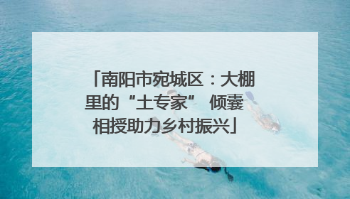 南阳市宛城区：大棚里的“土专家” 倾囊相授助力乡村振兴